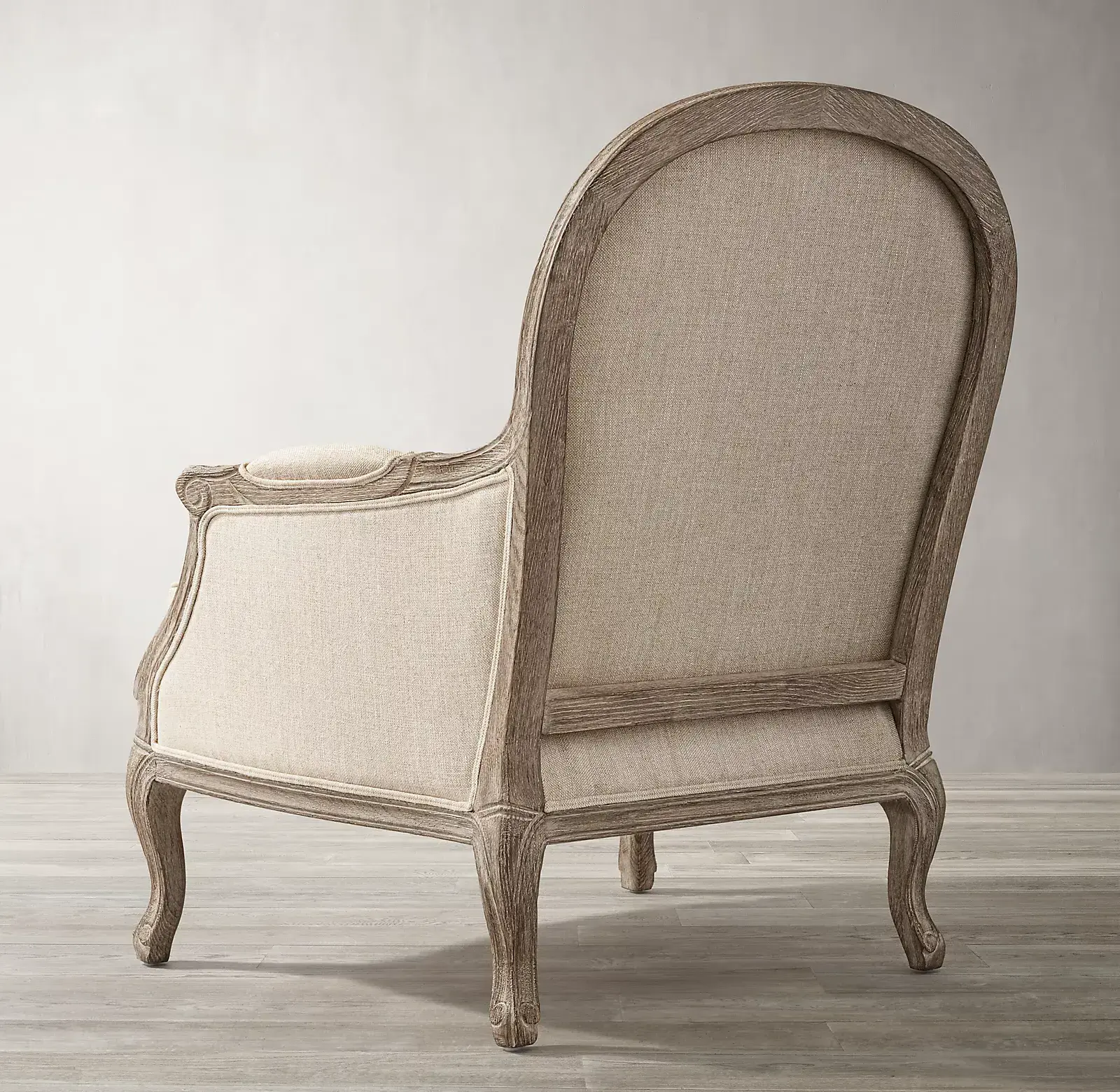 Home Furniture American Style Comfort Luxury Leisure Single Lyon Linen Armchair Dining Chair