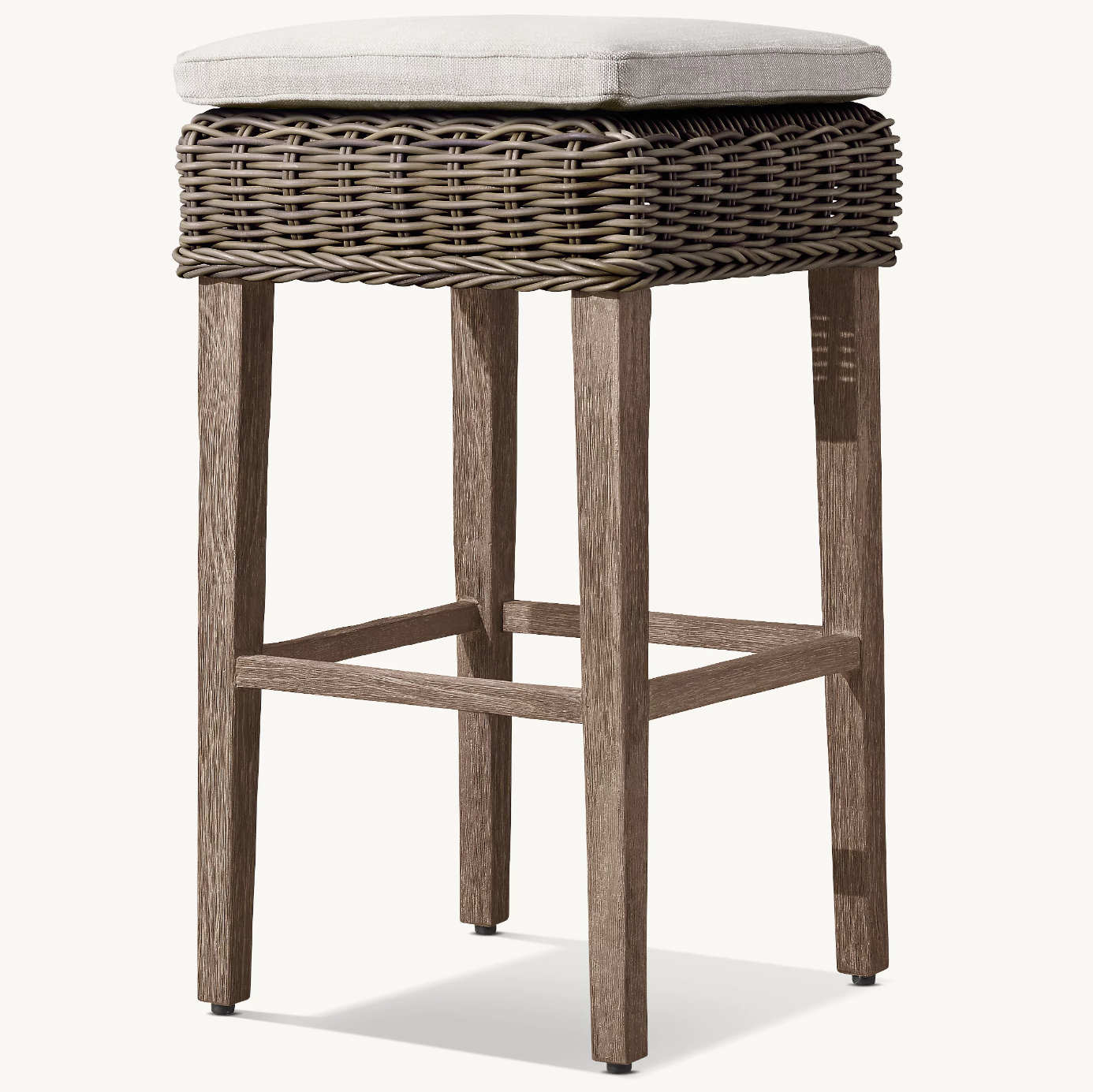 Sassanid Classic Design Garden Rattan Outdoor Furniture All-weather Handwoven Provence Stool