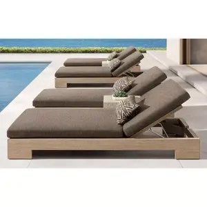 Sassanid new arrival Outdoor Patio Garden Set resort All Weather teak Wicker Ubud Lounge Chaise Modern Luxury Outdoor Furniture