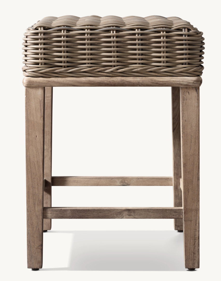 Sassanid Classic Design Garden Rattan Outdoor Furniture All-weather Handwoven Provence Stool