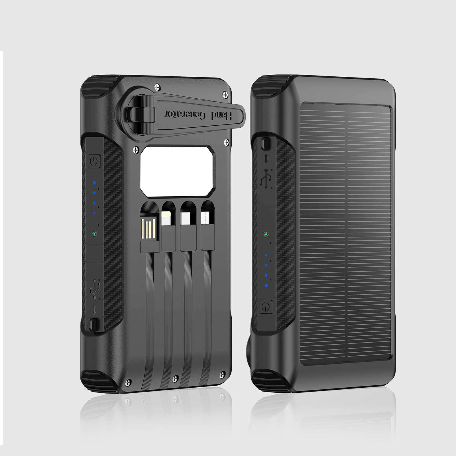 power bank solar panel solar power bank 30000mah waterproof crank am fm solar power bank radio led flashlight