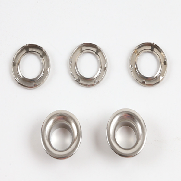 Factory stock wholesale silver with teeth custom stainless steel round metal Eyelet