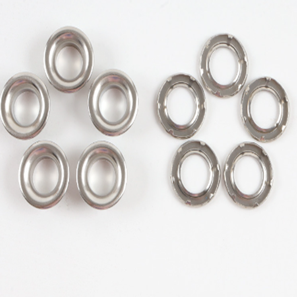 Factory stock wholesale silver with teeth custom stainless steel round metal Eyelet