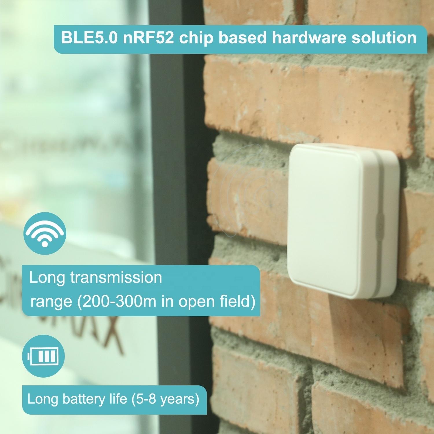 STiE2 Waterproof level IP67 long distance long battery life IoT tracking/positioning/proximity UUID programmable BLE5.0 beacon