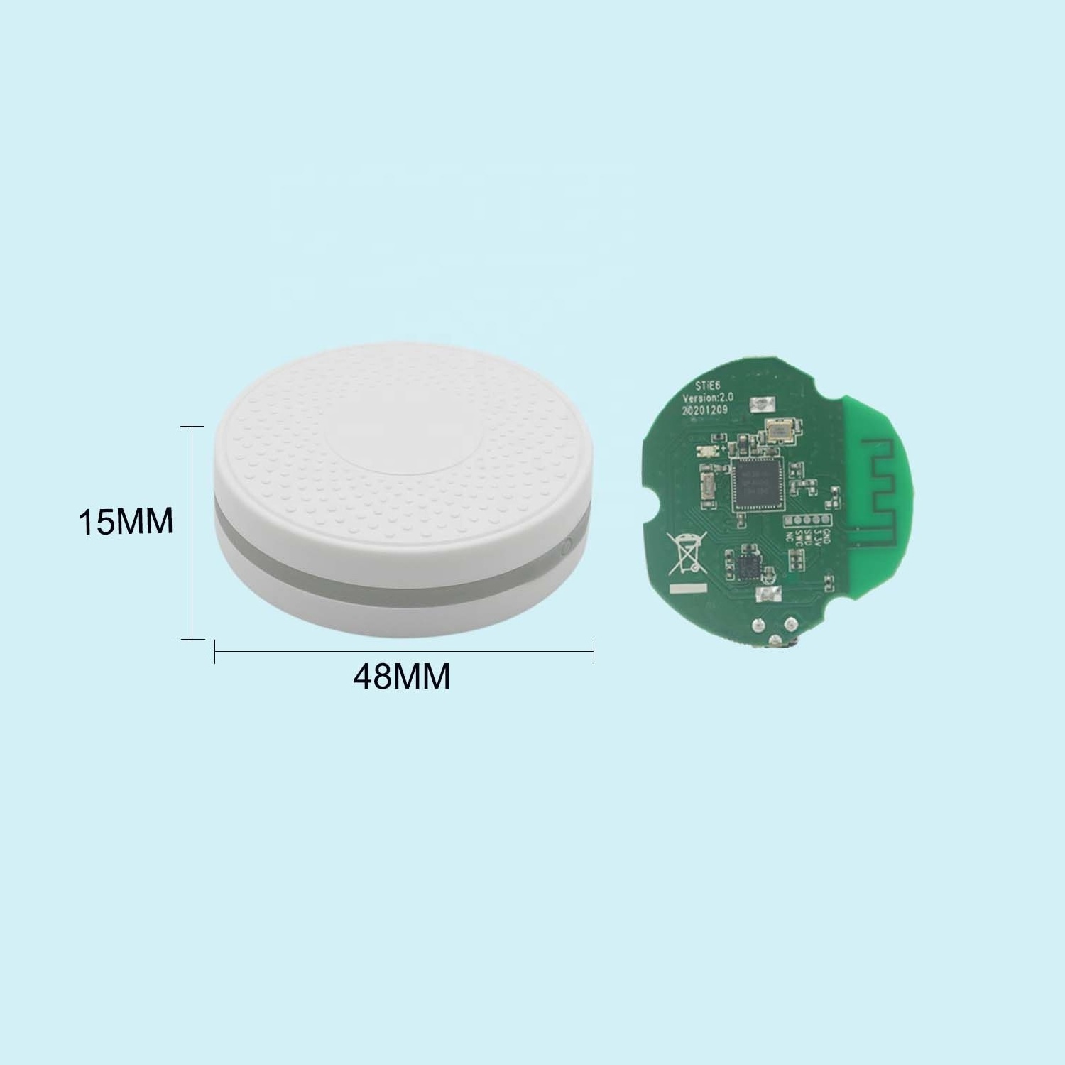 STiE6 EU patented waterproof IP67 CR2477 replaceable button battery 3-axis acceleration sensor iBeacon BLE 5.0 Bluetooth beacon