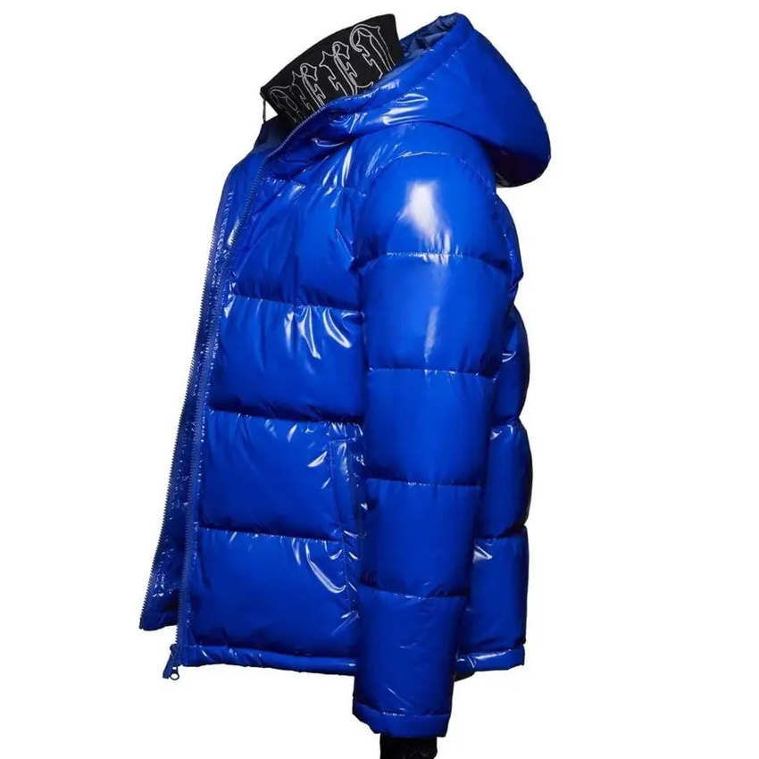 Fashion Style Shiny Custom Polyester Fabric Men's Puffer Jacket Wholesale Winter Jackets New High Quality Shine Puff Jackets