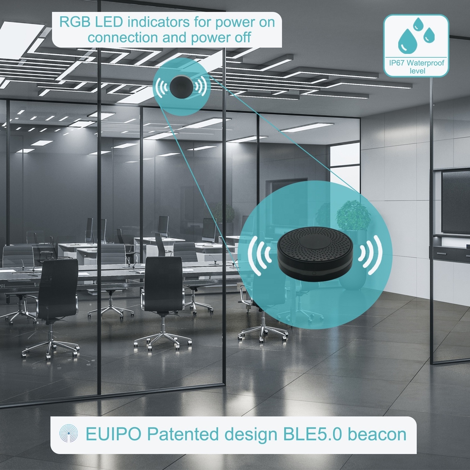 STiE6 Easily-customizable BLE5.0 SDK IP67 waterproof 3-axis accelerometer motion sensor EU patented Bluetooth beacon