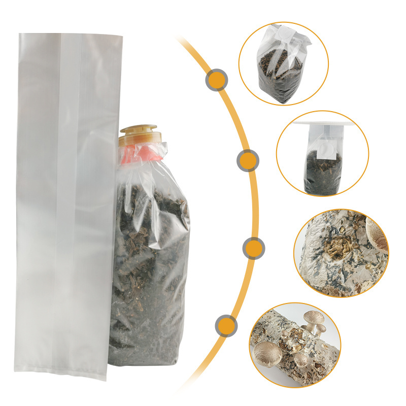 Customizable autoclavable lions mane mushroom grow bags 0.2 filter oyster mushroom spawn bags