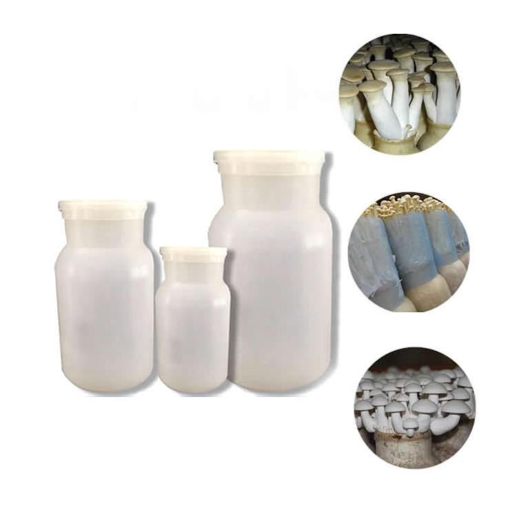 Reusable High Temperature Resistant Enoki Mushroom Spawn Growing Plastic Bottle PP Mushroom CultivationBottles