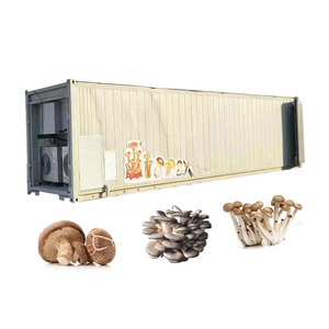 40ft Removable Mushroom Growing Container Oyster Mushroom Fruiting Chamber with climate System and Shelves