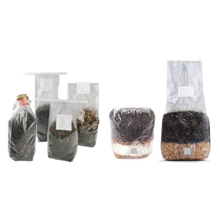 Polypropylene 0.2micron filter mushrooms grow bags mushroom spawn cultivation bags mushroom mycelium fruiting bag