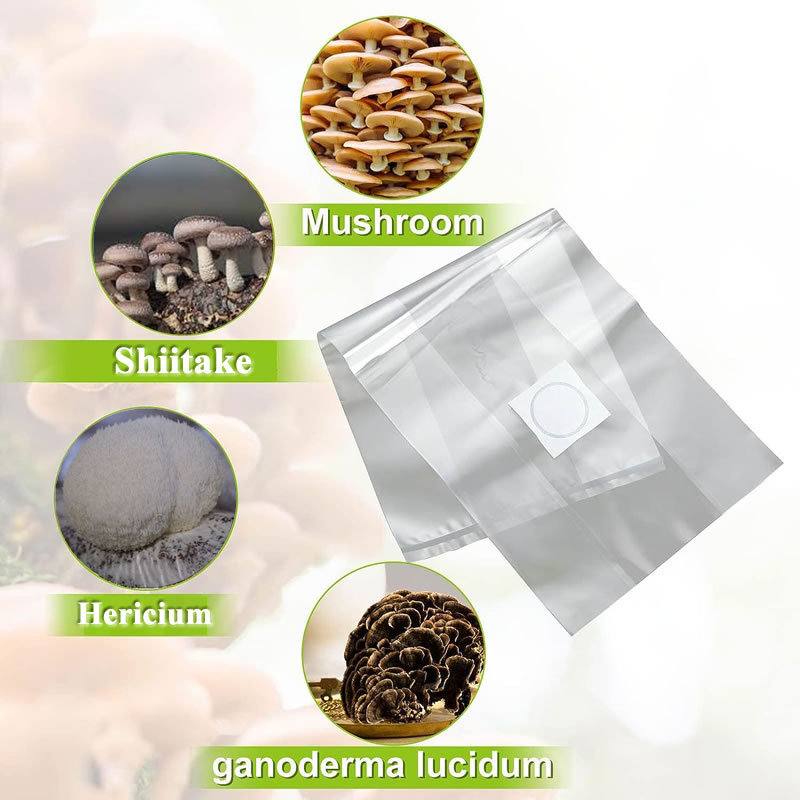 Satrise large mushroom growing bag with 0.2/0.5micron filter patch PP spawn bags for autoclave