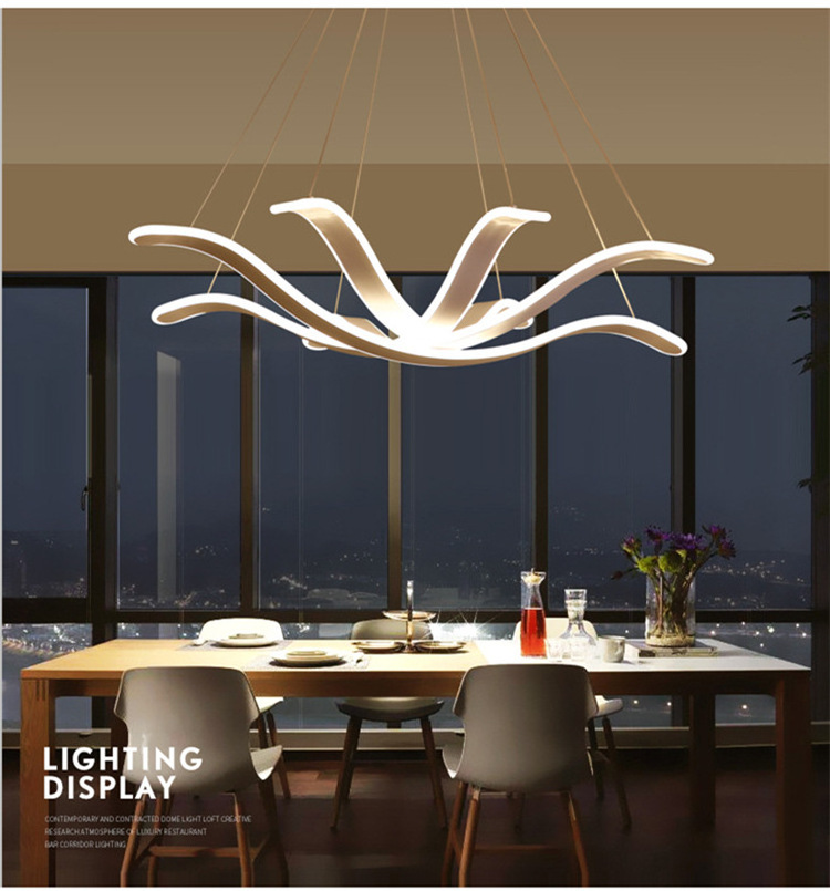 Art restaurant chandelier post modern minimalist living room study bedroom coffee shop creative personality led chandelier