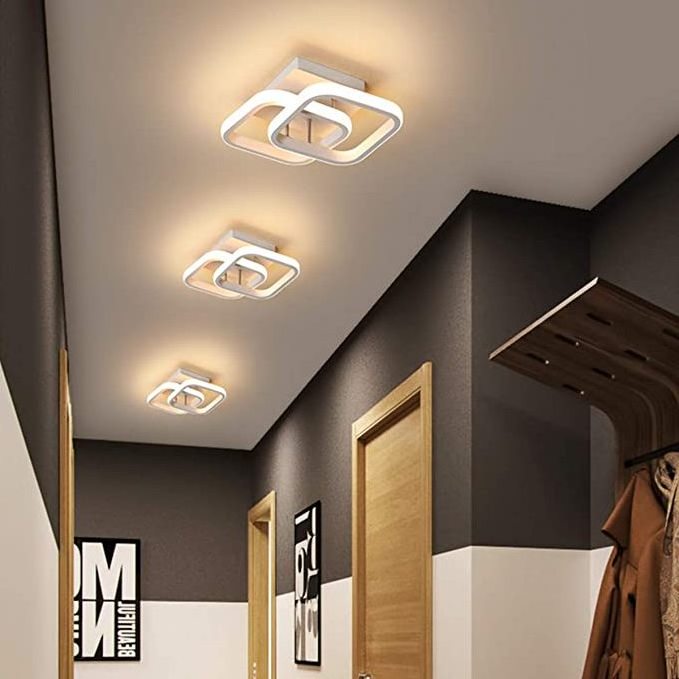 E-commerce Hot Sale New Ceiling Light Hotel School Villa Corridor Staircase Lamp Modern Square Design LED Ceiling Lamp