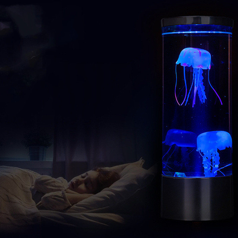 PVC Mini LED Jellyfish Night Light Smart Remote Battery Powered USB Powered Smart Home Lights