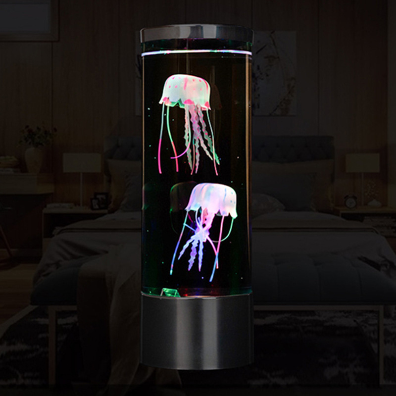 PVC Mini LED Jellyfish Night Light Smart Remote Battery Powered USB Powered Smart Home Lights