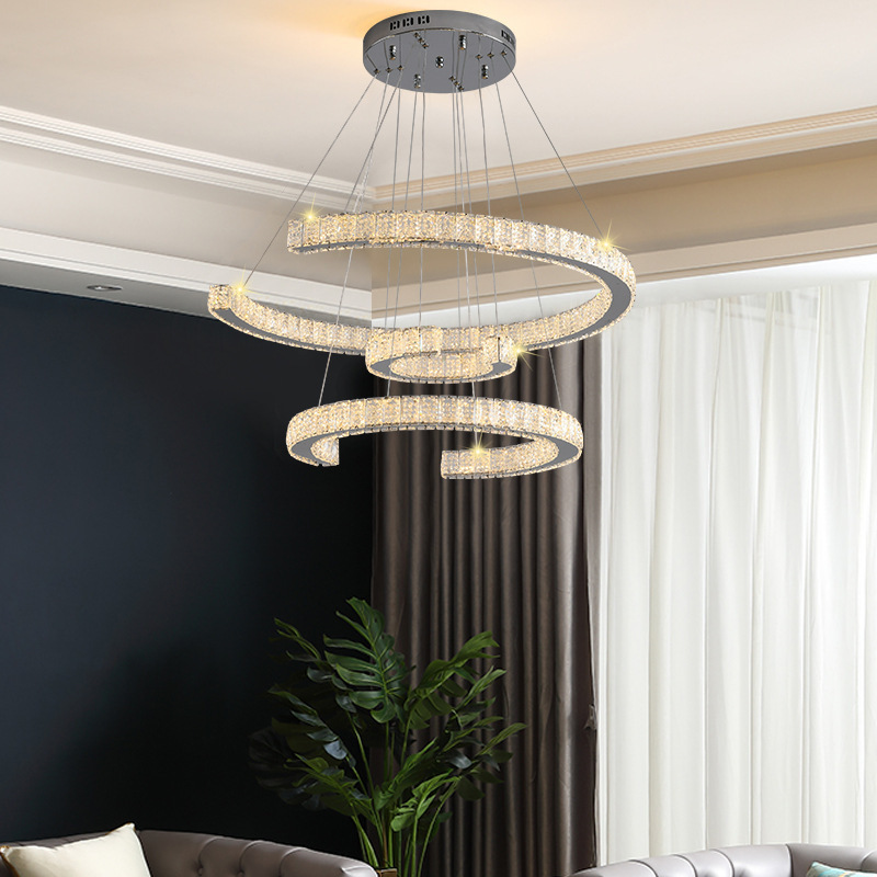 Hotel Project Nordic Luxury Crystal Chandelier Bedroom Hanging Light Restaurant Crystal Chandelier