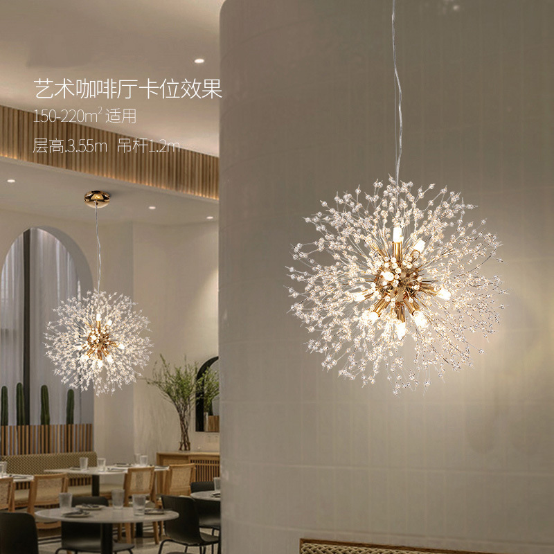 Nordic modern minimalist tree branch crystal chandelier best-selling crystal lamp art deco crystal ceiling hanging light