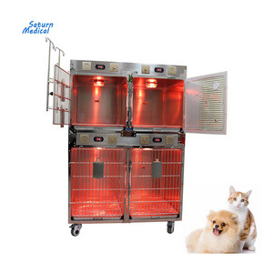 18 years factory  lowest price hospital infrared  ICU dog cat veterinary pet heating injection oxygen cages for vet clinic