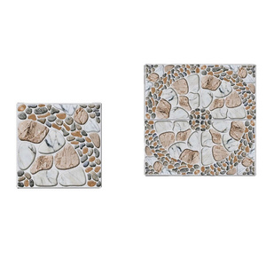 Light color circle rock design decorative porcelain floor tiles 40x40cm