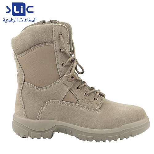 Unisex Beige Desert Boots with Air Vents and Side Zipper for High-Quality Footwear Performance