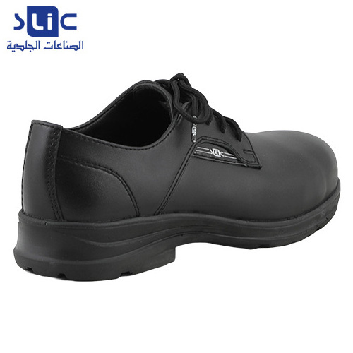 Women's Safety Shoes Black Cow Leather High-Quality with Anti-Slip Protection for Optimal Comfort and Durability