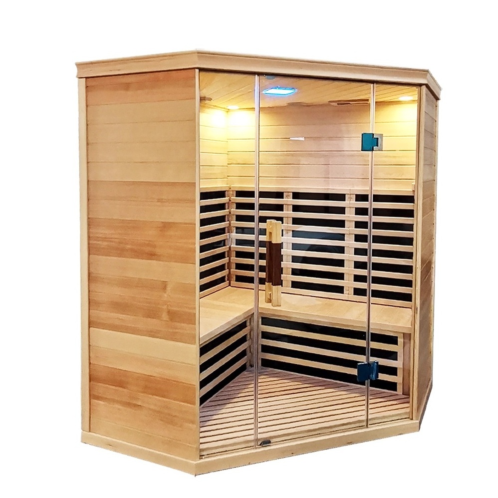 New design infrared sauna control panel portable wood sauna and steam combined room