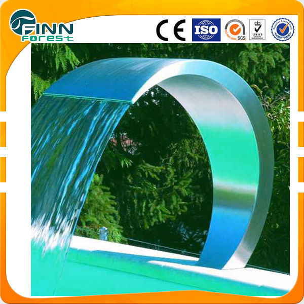 swimming pool and spa pool stainless steel waterfall for pool shower