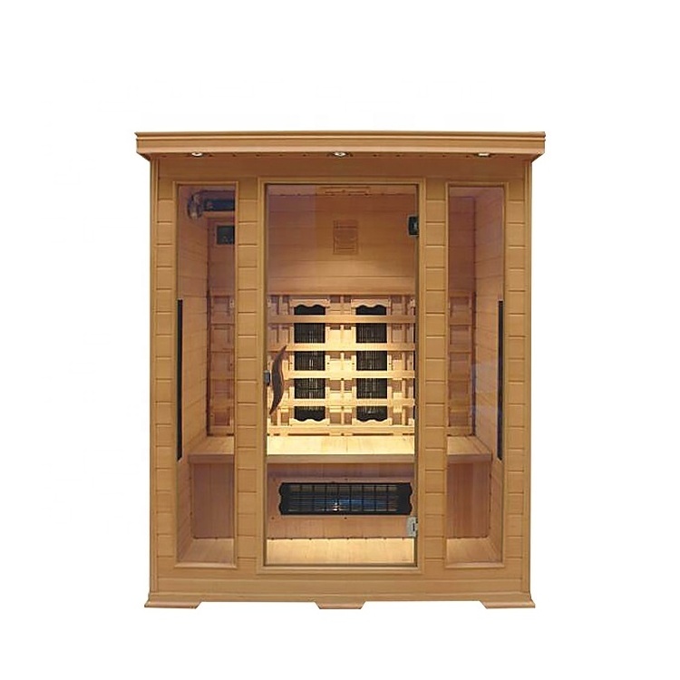 Factory price red ceder dry sauna wood far infrared sauna 3 person suna room sauna