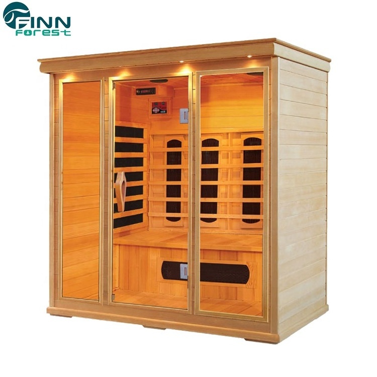 Customized Full spectru Red cedar 4 people size Infrared Sauna Room