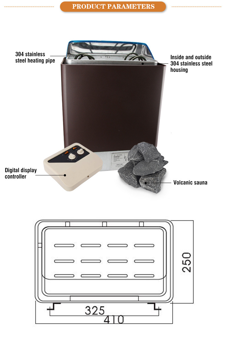 3-9KW 220V traditional dry steam sauna room electric sauna heater