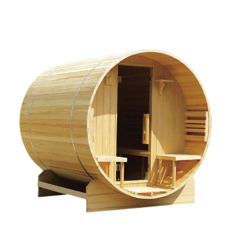 Factory High Quality Dry Steam Barrel Sauna Solid Wood Sauna Rooms