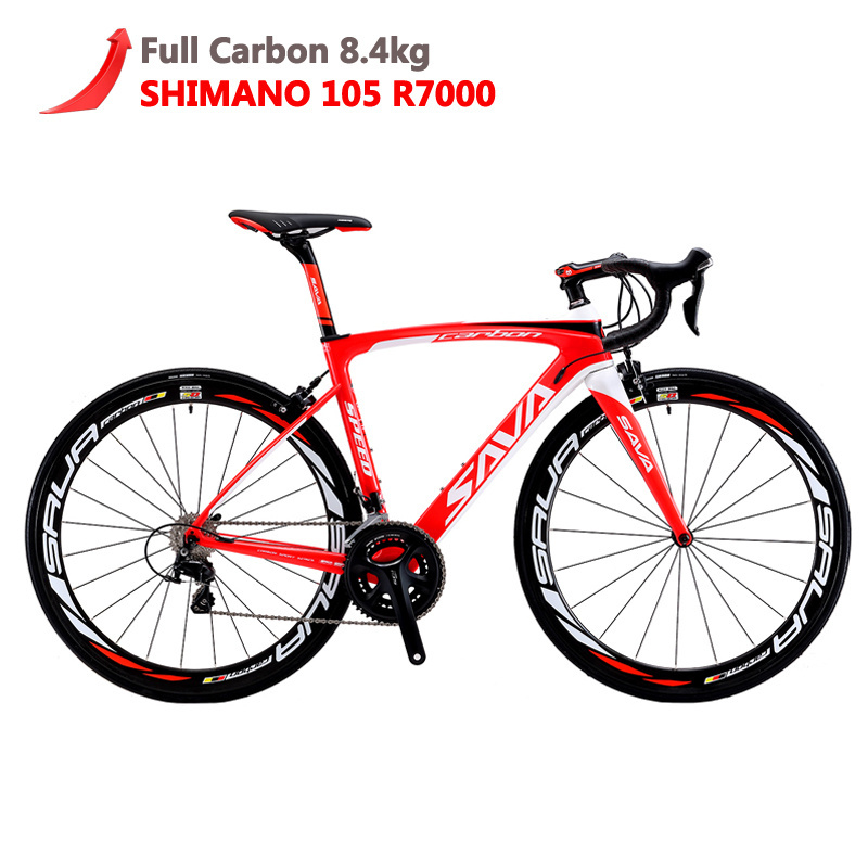 SAVA NEWEST super light full carbon fiber road bicycle racing bike 700C in stock SHIMANO 22 speed carbon road bike complete