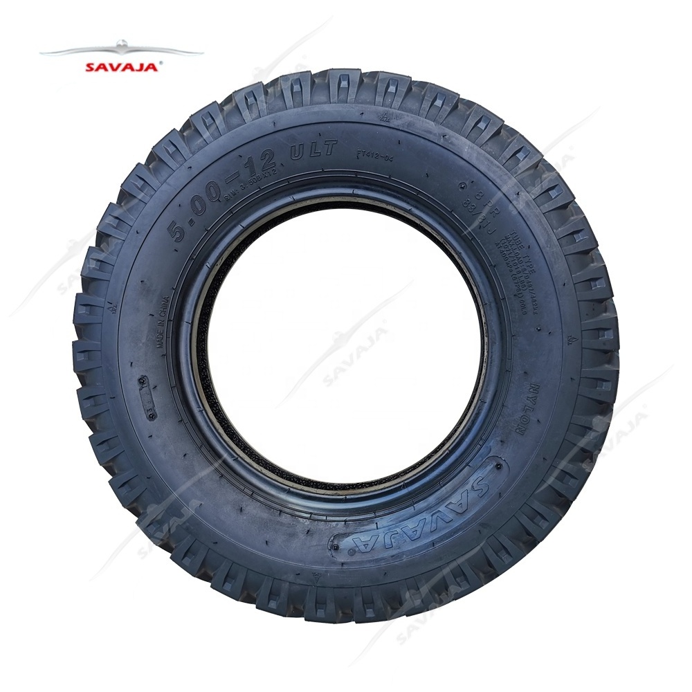 TYRE FOR THREE WHEELER MOTORCYCLE TRICYCLE TIRES 5.00-12  SAVAJA 5.00X12