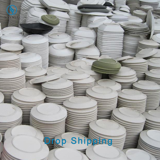 Savall Factory Bulk Sell Stocked White  Ceramic Plate Porcelain Plain White Plate Sell By Ton Ceramic Plate & ceramic dish