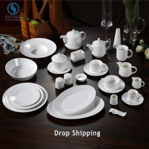 Savall HoReCa 32pc porcelain dinner set ceramic dinnerware set crockery bone china dinnerware set crockery for restaurant