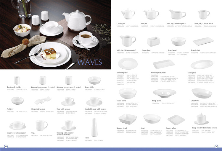 Savall HoReCa 32pc porcelain dinner set ceramic dinnerware set crockery bone china dinnerware set crockery for restaurant