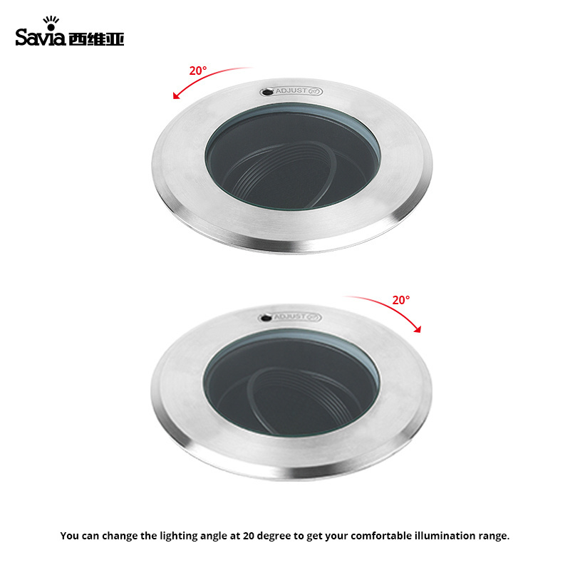 Savia indoor outdoor waterproof IP67 led ceiling downlights GU10 8W stainless steel recessed spotlights for corridor balcony