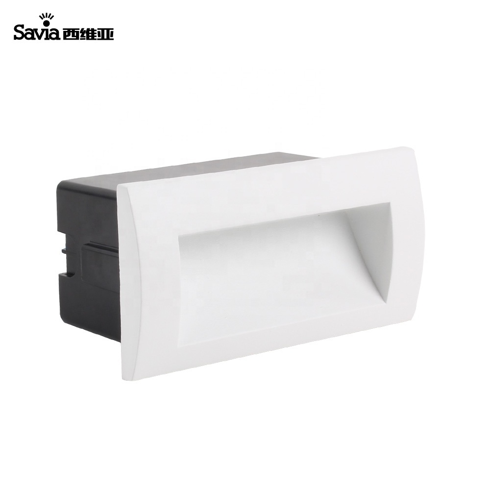 Savia LED SMD outdoor recessed step light corner lamp IP65 waterproof aluminum wall mount staircase stair brick walllight