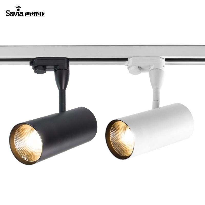 Savia 3 Phase  4 Wires Anti Glare Adjust Modern LED Indoor Ceiling Spotlight Track Rail light For Shop Office Exhibition