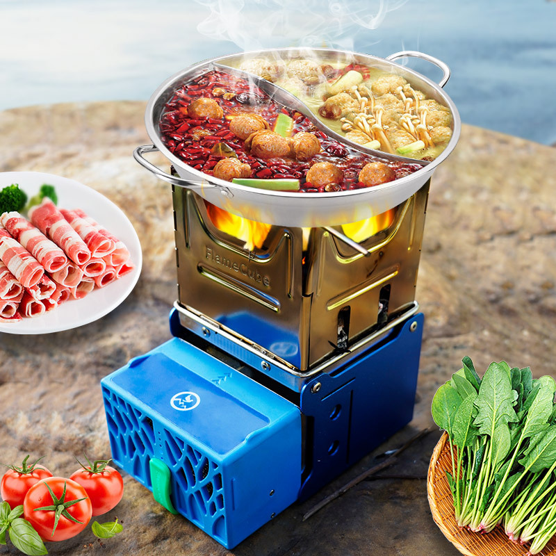 Hot Sale Outdoor Hiking Waterproof Folding Mini Portable Wood Camping Stove