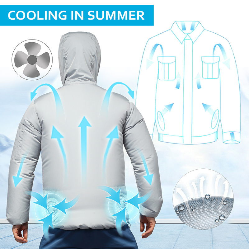 Super Light Anti-UV Breathable Quick-dry Sport Fan Cooling Clothes Air Conditioner Jackets