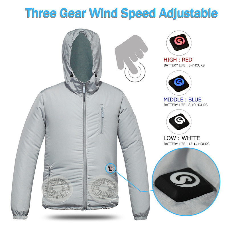 Super Light Anti-UV Breathable Quick-dry Sport Fan Cooling Clothes Air Conditioner Jackets