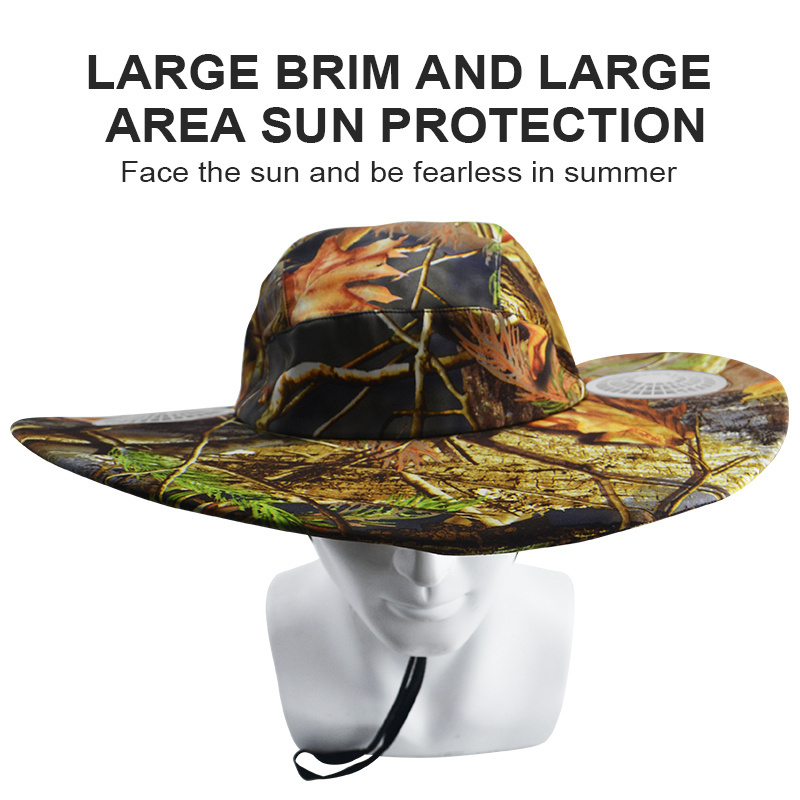 Savior Outdoor Sports Bucket Hat Unisex Summer UV Protection Fishing Golf Hiking Riding Air-conditioned Cooling Hat with Fans