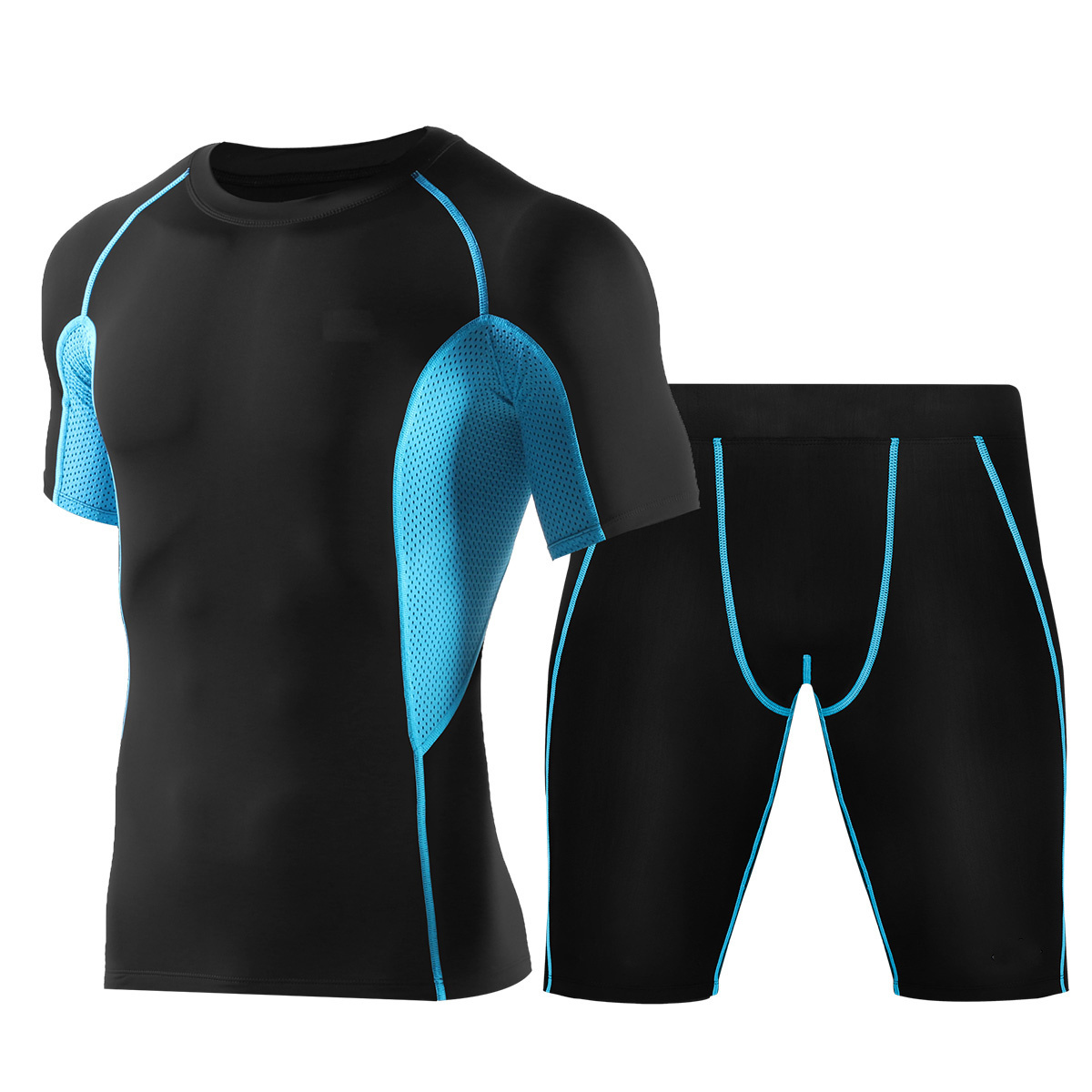 Wholesale Thin Fitness Clothing Training Running Gym Clothes Quick Dry Short-sleeves Men Sportswear