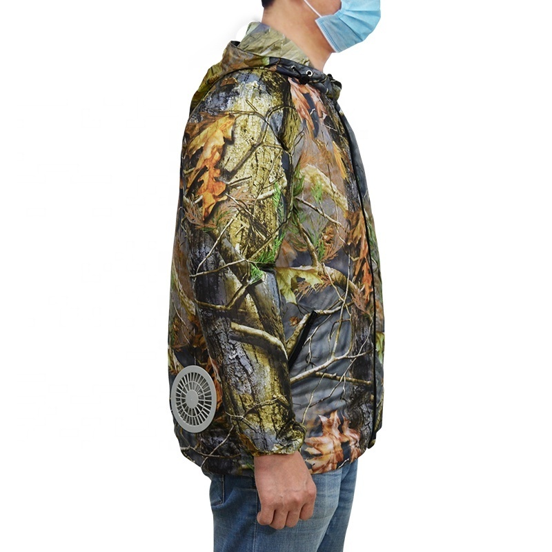 Camouflage style Cooling Worker jacket with Air Conditioned 3 Speed Fans fast cooling for Summer outdoor working