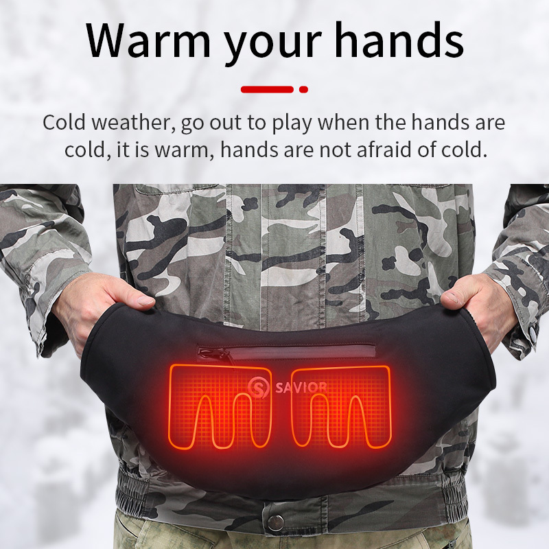 Portable Durable Electric Heating Hand Warmer Pouch Outdoor Heated Winter Battery Heat Muff