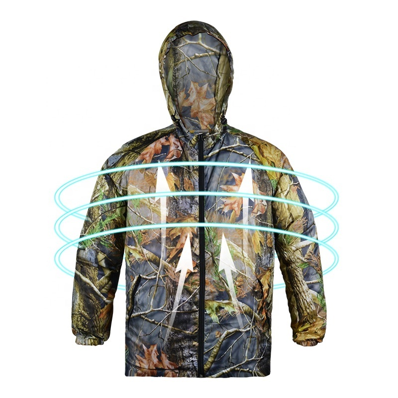 Camouflage style Cooling Worker jacket with Air Conditioned 3 Speed Fans fast cooling for Summer outdoor working