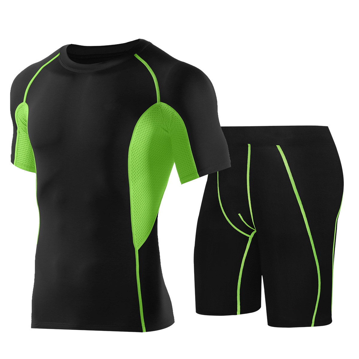 Wholesale Thin Fitness Clothing Training Running Gym Clothes Quick Dry Short-sleeves Men Sportswear