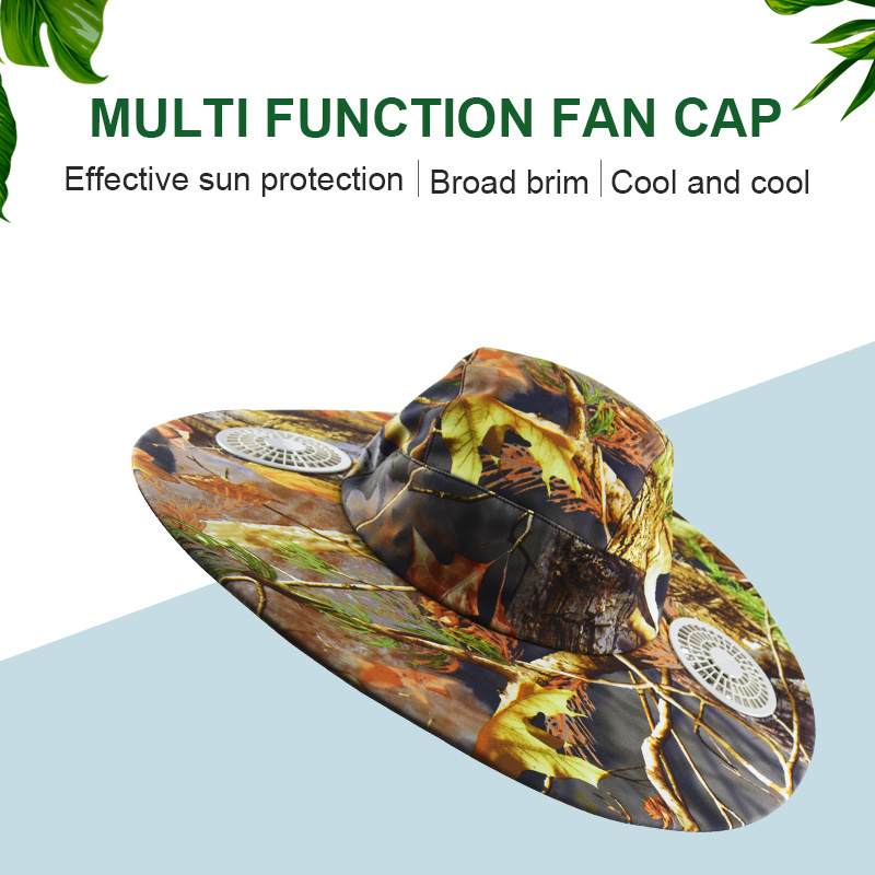 Cooling Fan Hat Quick Dry Sun Protection Hats Fishing Fashionable cooling Hats for Women Men